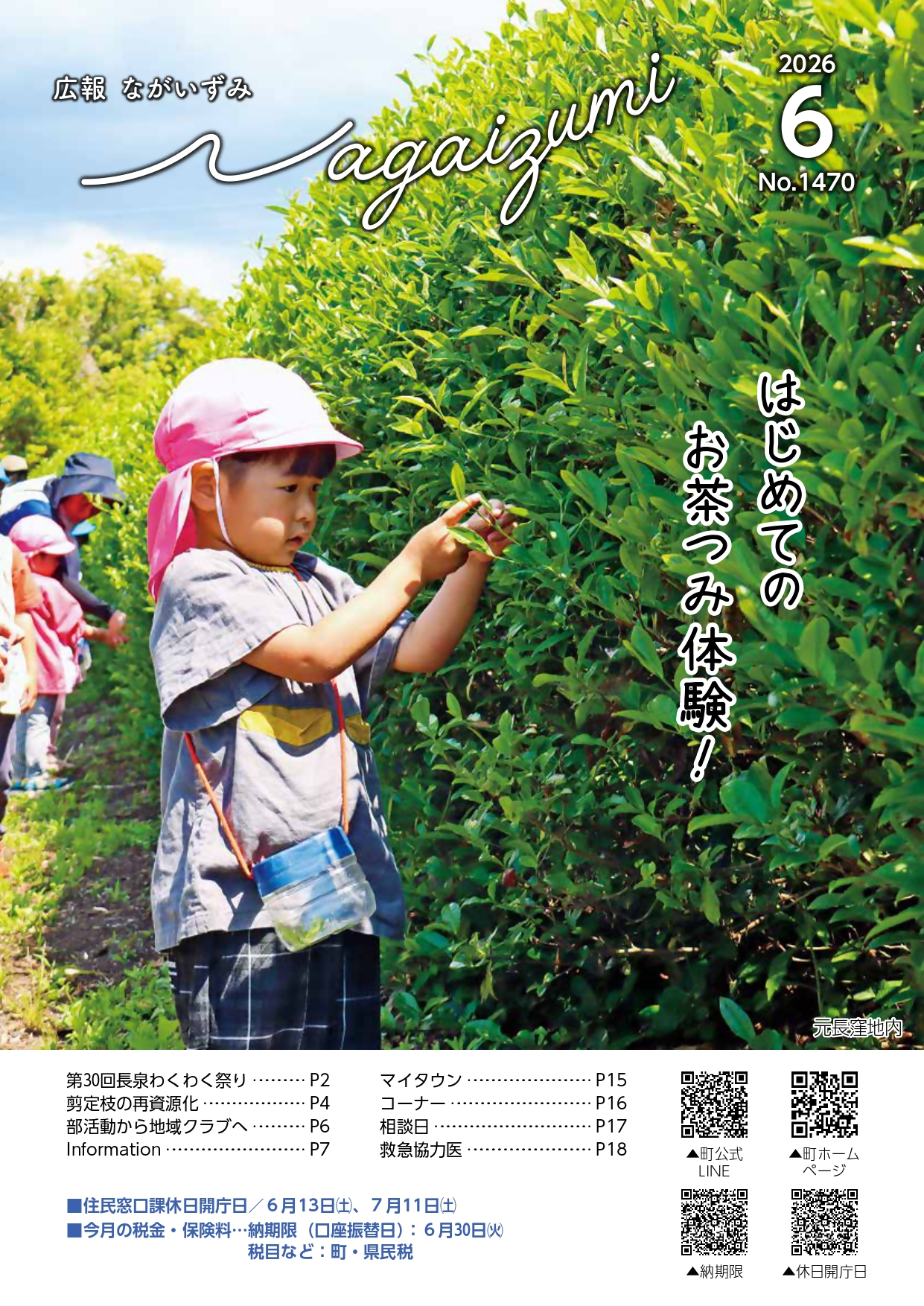 広報表紙（お茶摘み）