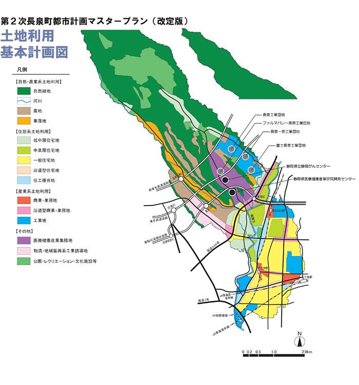 第2次長泉町都市計画マスタープラン土地利用基本計画図