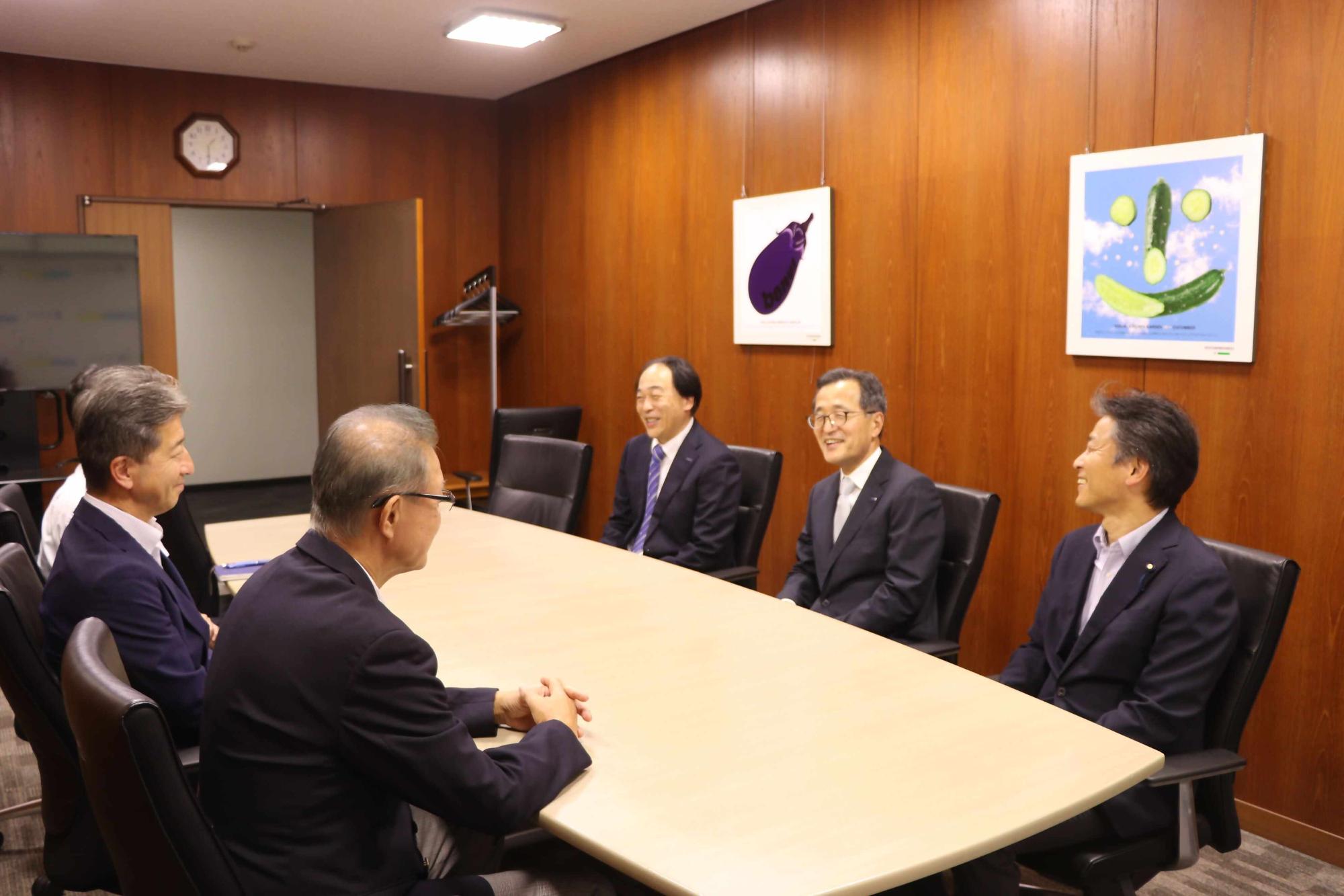東レ工場長来庁